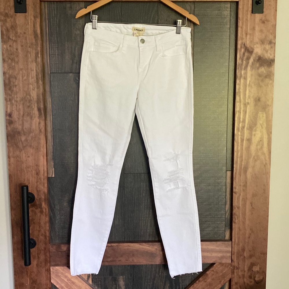 L’agence Chantal Low Rise Skinny Jeans in Blanc (white) - Picture 3 of 8
